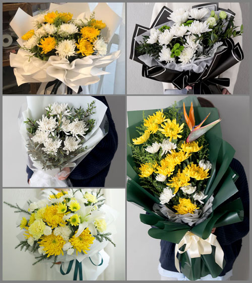 山东青岛黄岛区珠海街道祝家庄村白事花束代送